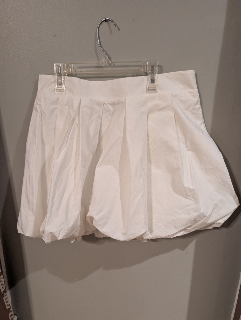 a new day White Bubble Hem Skirt